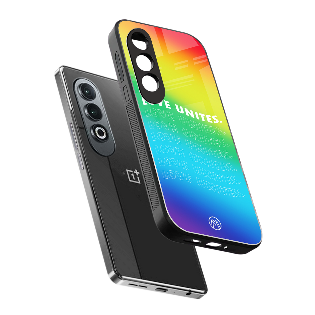 love unites back phone cover | glass case for oneplus nord ce 4