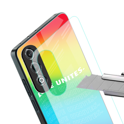love unites back phone cover | glass case for oneplus nord ce 4