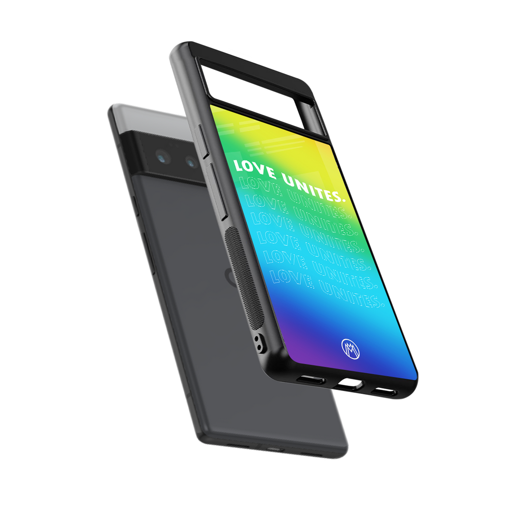 love unites back phone cover | glass case for google pixel 6 pro