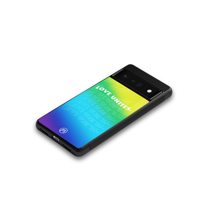 love unites back phone cover | glass case for google pixel 6 pro