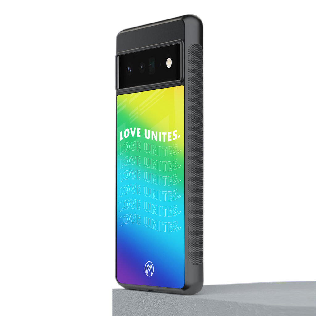 love unites back phone cover | glass case for google pixel 6 pro
