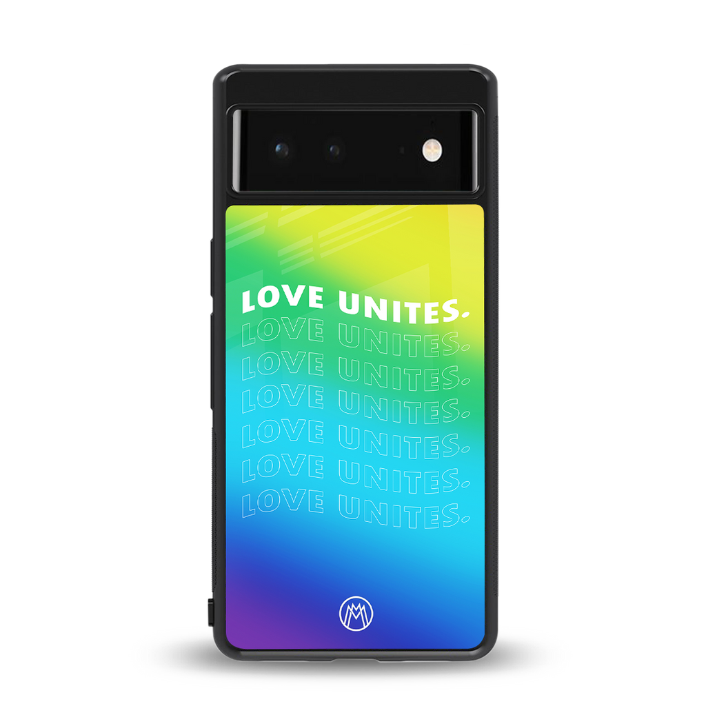 love unites back phone cover | glass case for google pixel 6