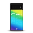 love unites back phone cover | glass case for google pixel 6