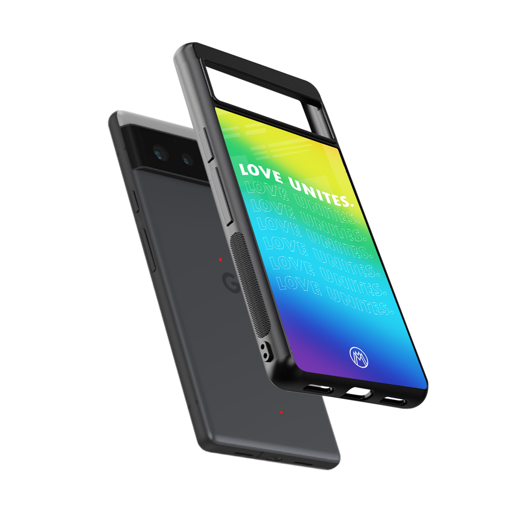 love unites back phone cover | glass case for Google Pixel 6A