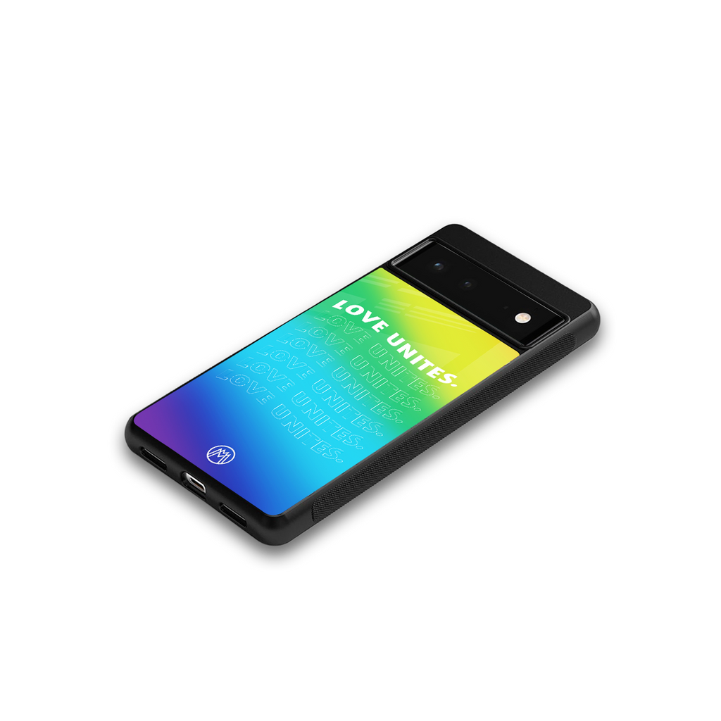 love unites back phone cover | glass case for google pixel 6