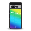 love unites back phone cover | glass case for google pixel 7 pro