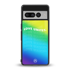 love unites back phone cover | glass case for google pixel 7 pro