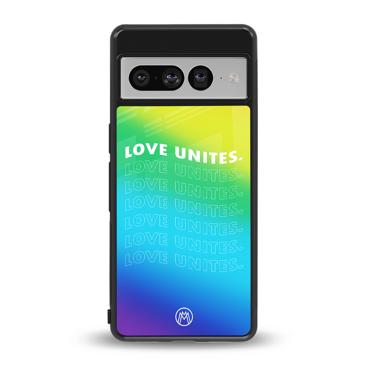 love unites back phone cover | glass case for google pixel 7 pro