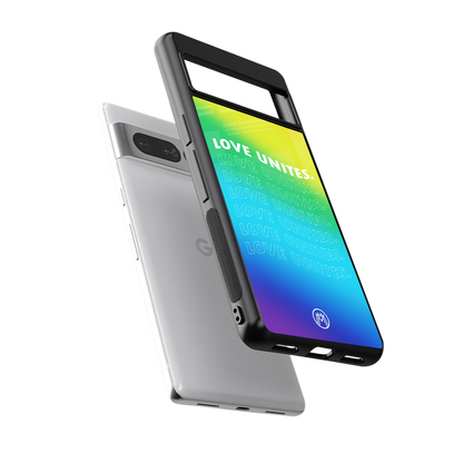 love unites back phone cover | glass case for google pixel 7 pro