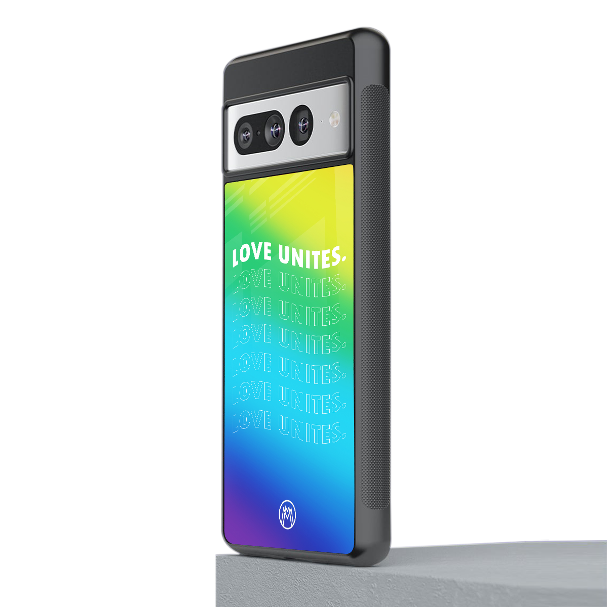love unites back phone cover | glass case for google pixel 7 pro