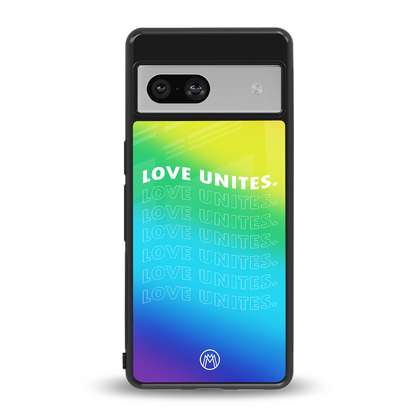 love unites back phone cover | glass case for Google Pixel 7A
