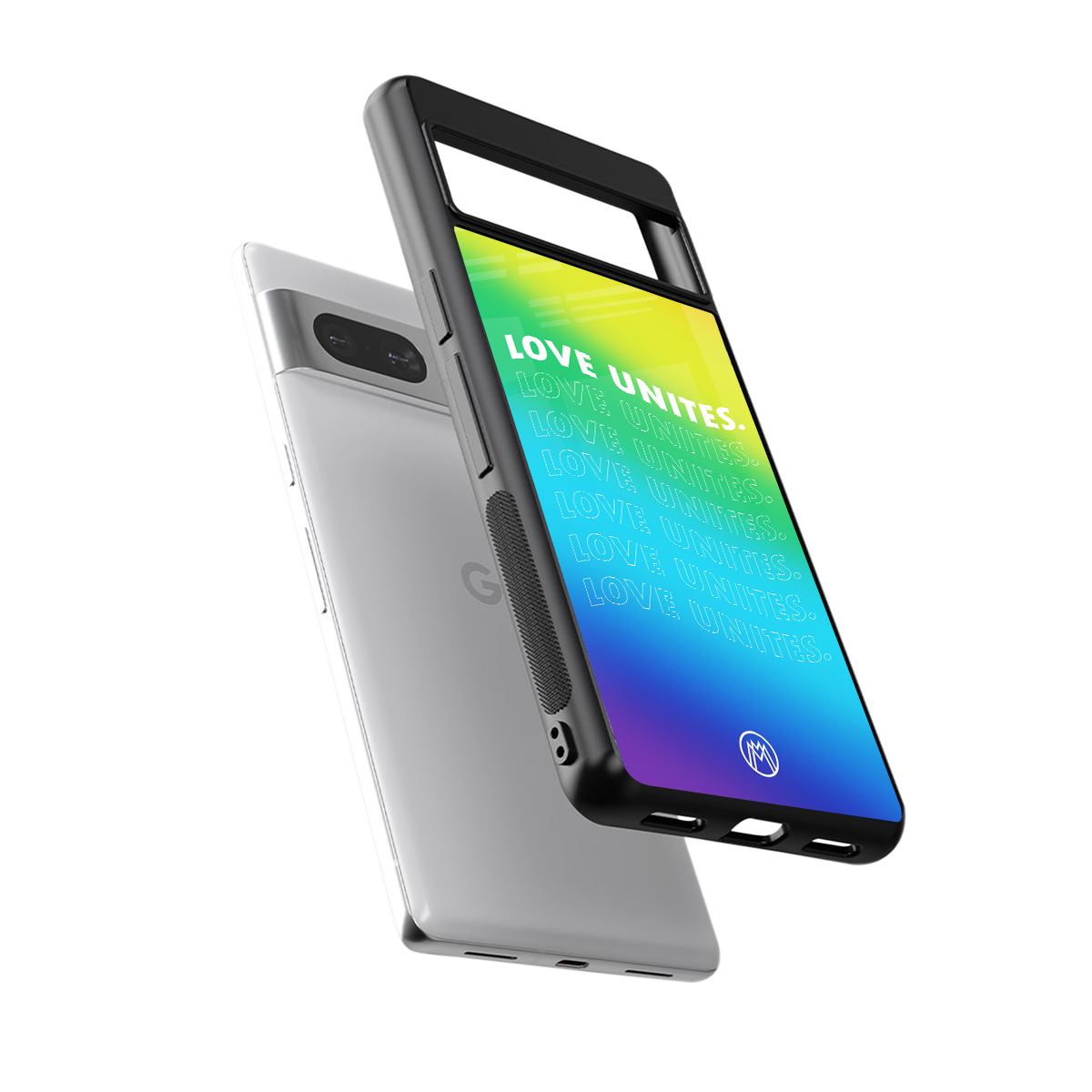 love unites back phone cover | glass case for Google Pixel 7A