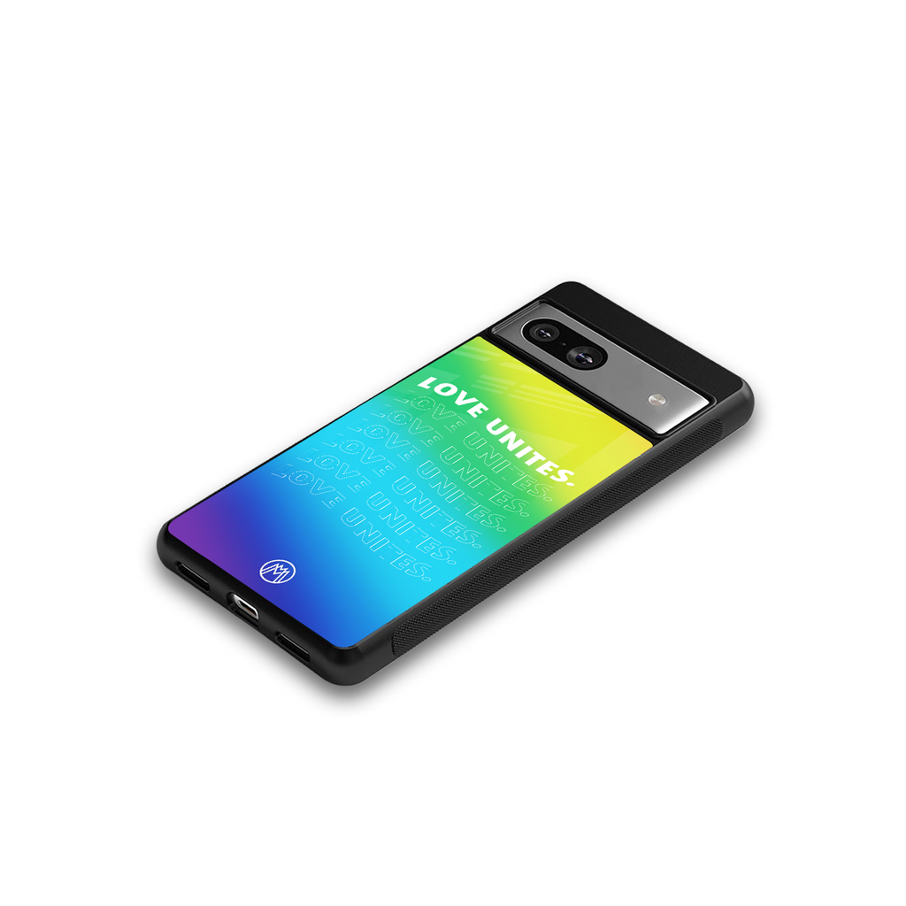 love unites back phone cover | glass case for Google Pixel 7
