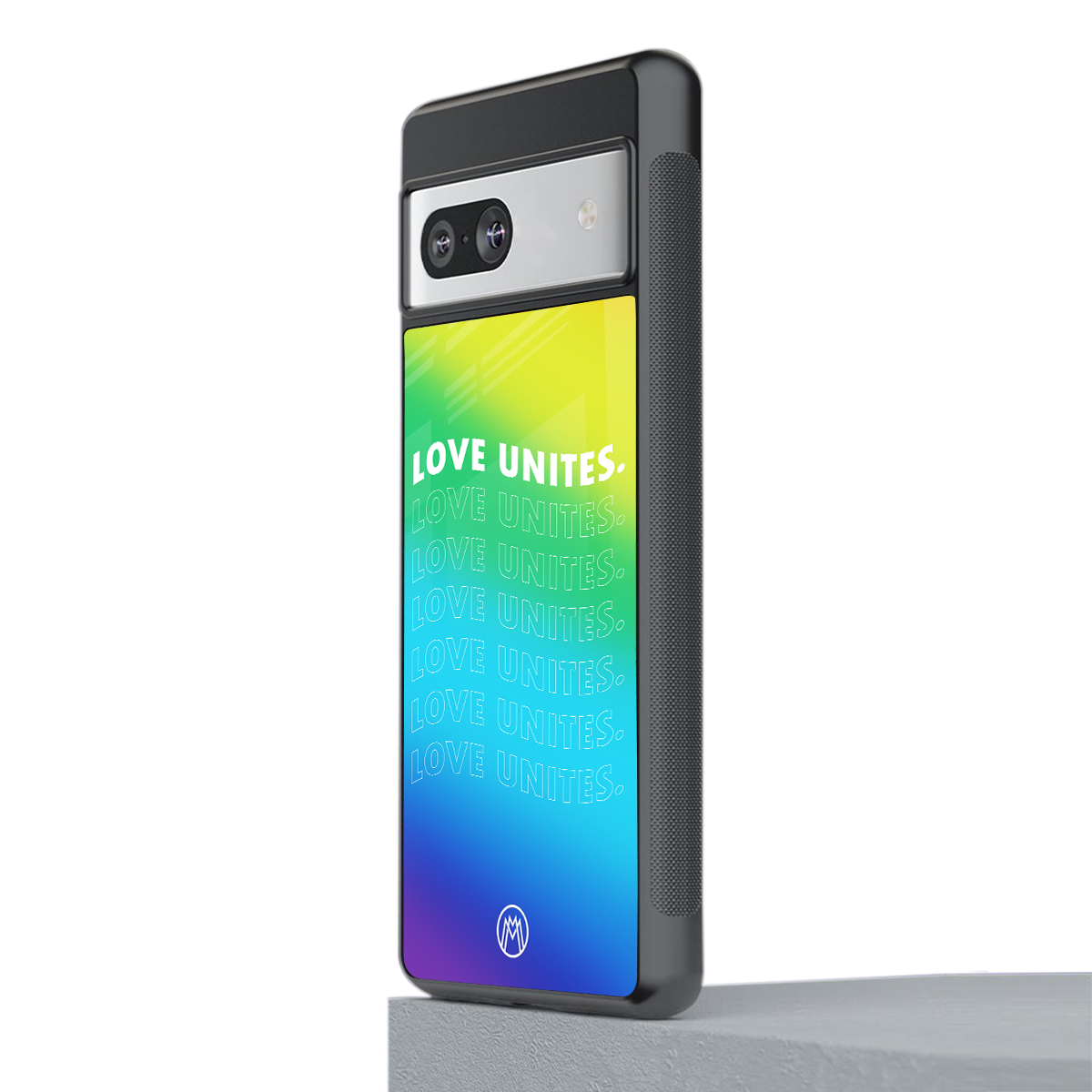 love unites back phone cover | glass case for Google Pixel 7A