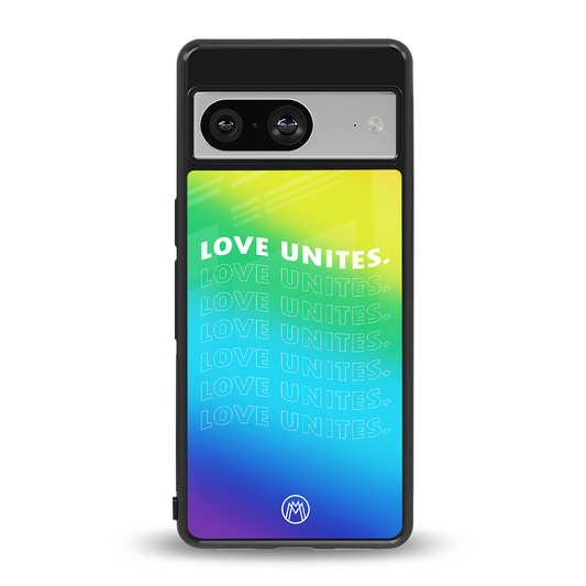 love unites back phone cover | glass case for Google Pixel 8