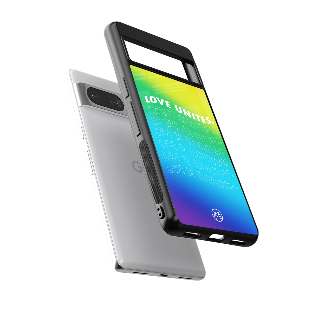 love unites back phone cover | glass case for Google Pixel 8
