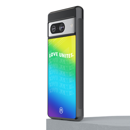 love unites back phone cover | glass case for Google Pixel 8