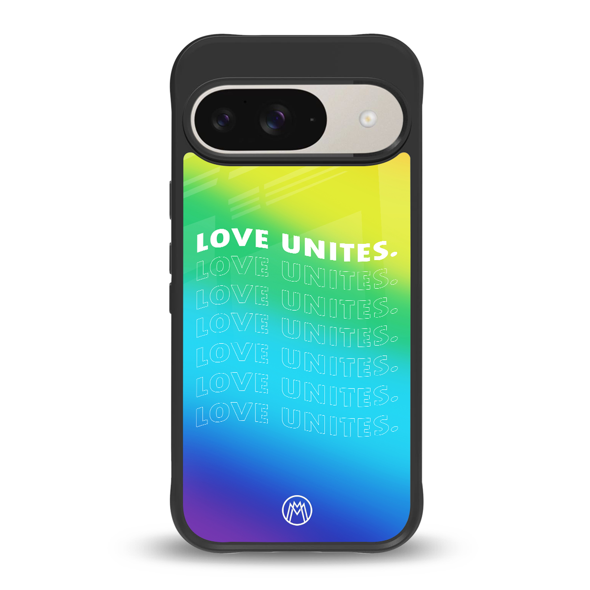 love unites back phone cover | glass case for google pixel 9