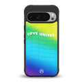 love unites back phone cover | glass case for google pixel 9 pro xl
