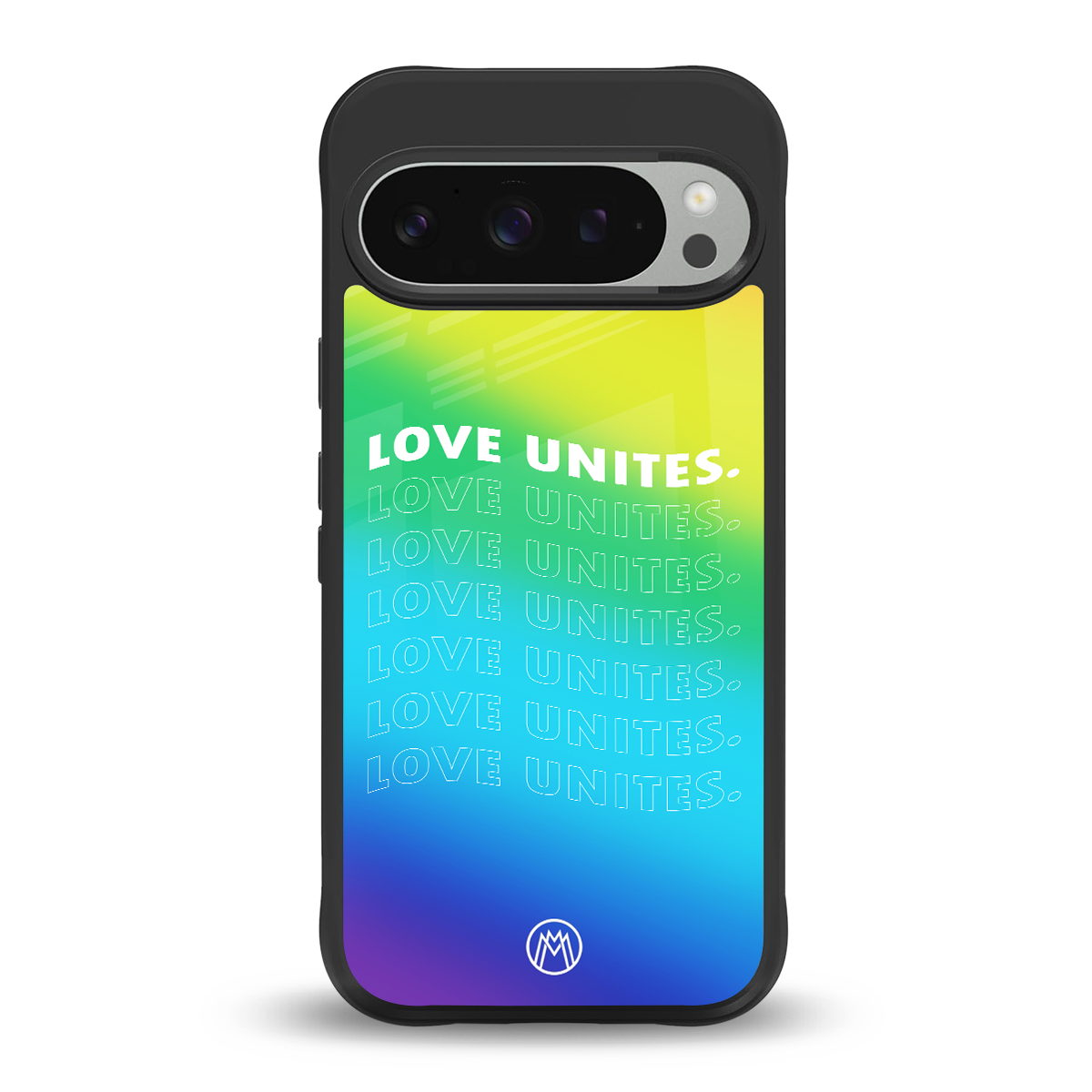 love unites back phone cover | glass case for google pixel 9 pro xl