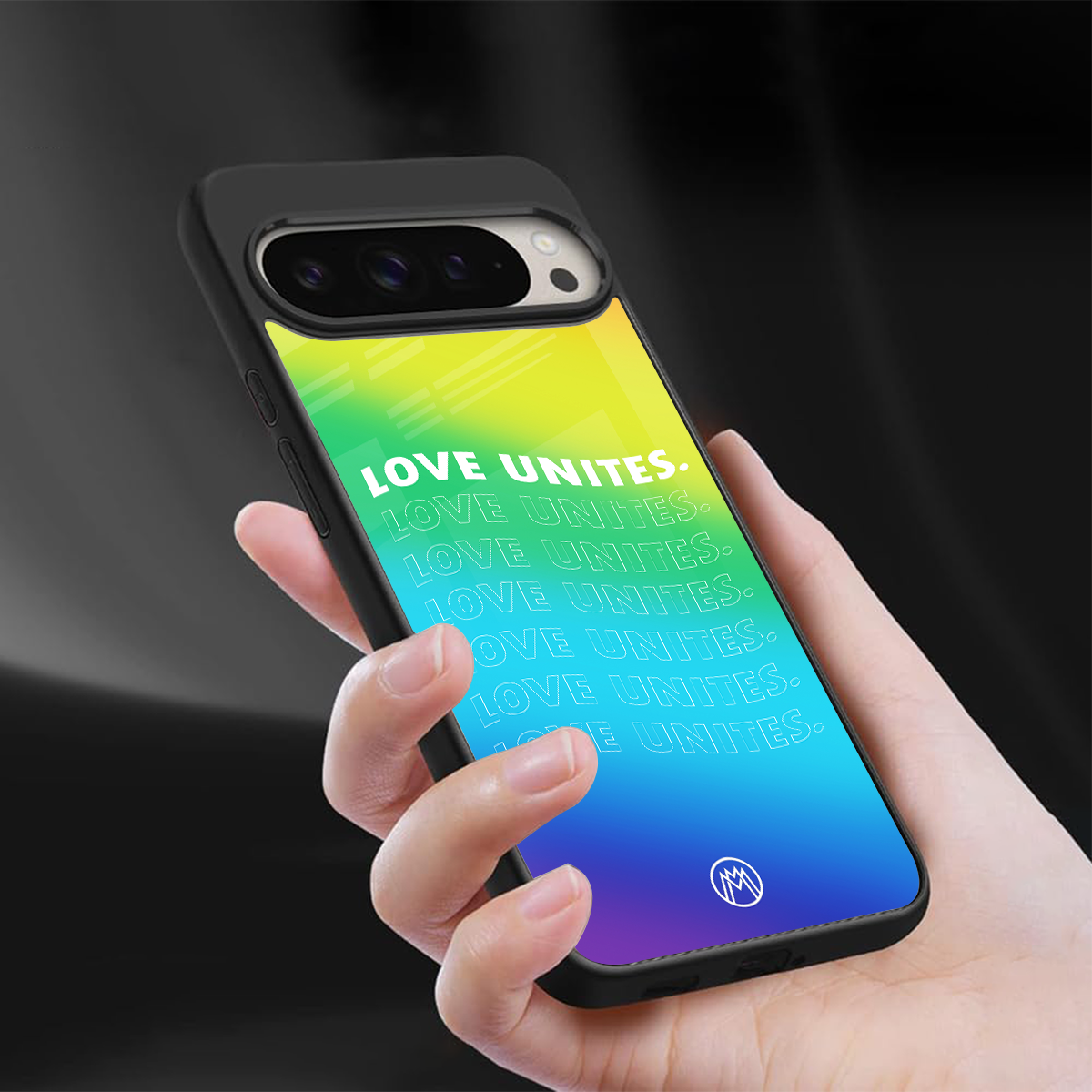 love unites back phone cover | glass case for google pixel 9 pro