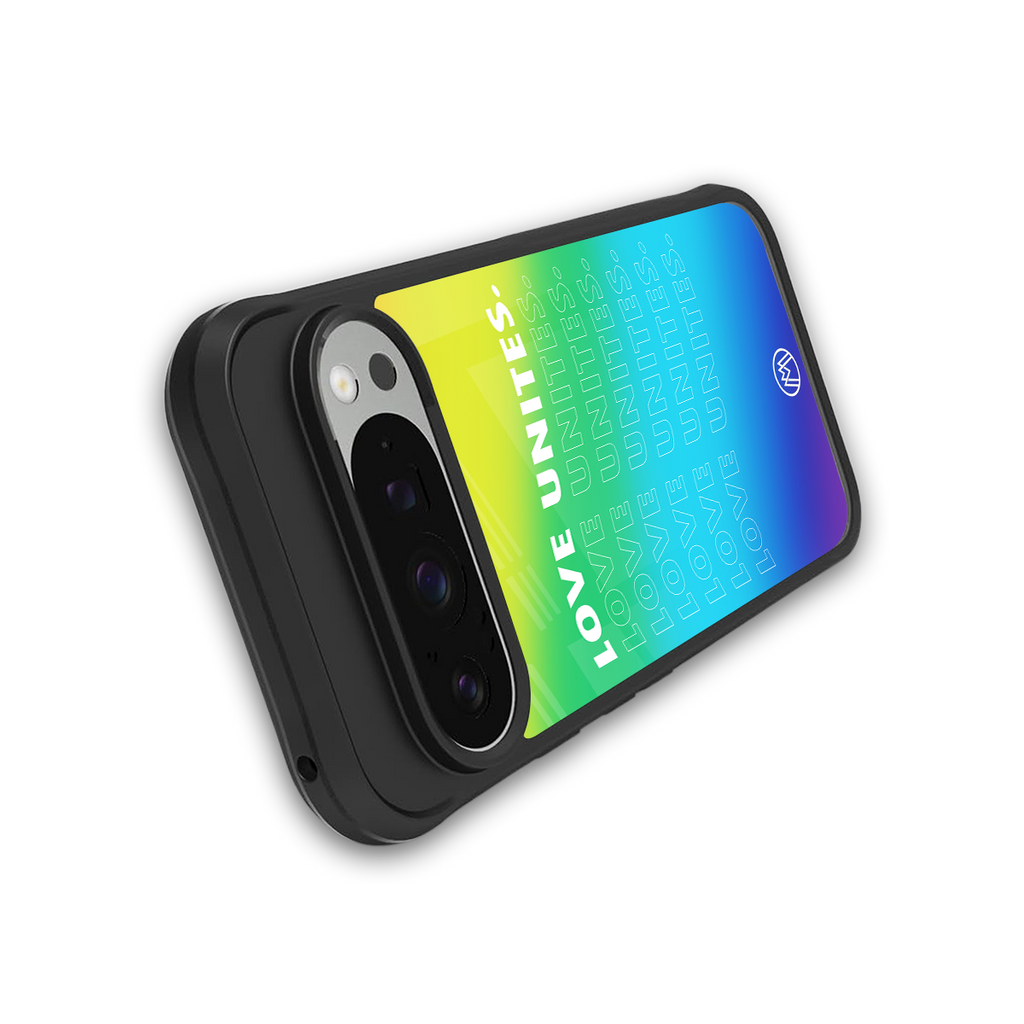 love unites back phone cover | glass case for google pixel 9 pro xl