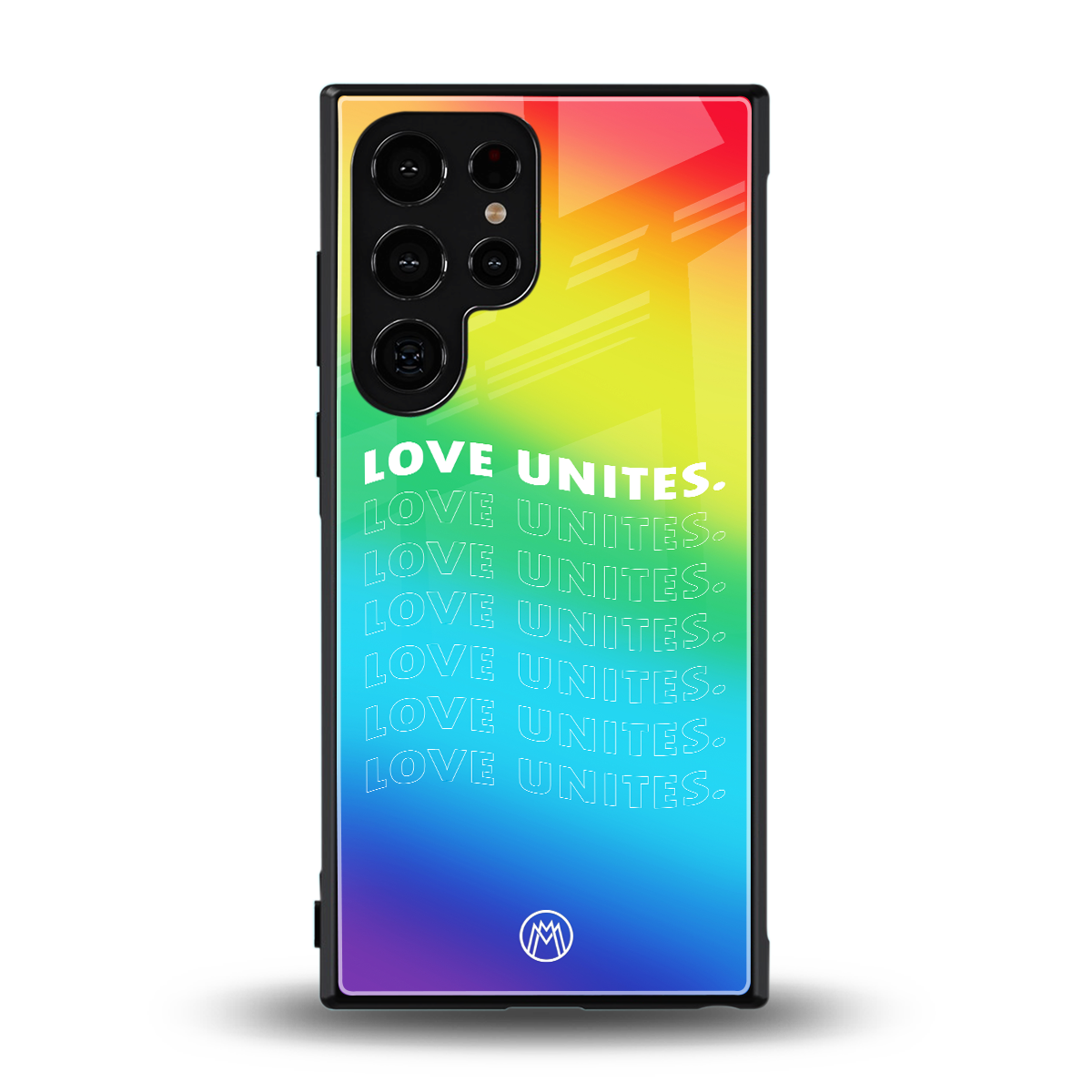 love unites back phone cover | glass case for samsung galaxy s23 ultra