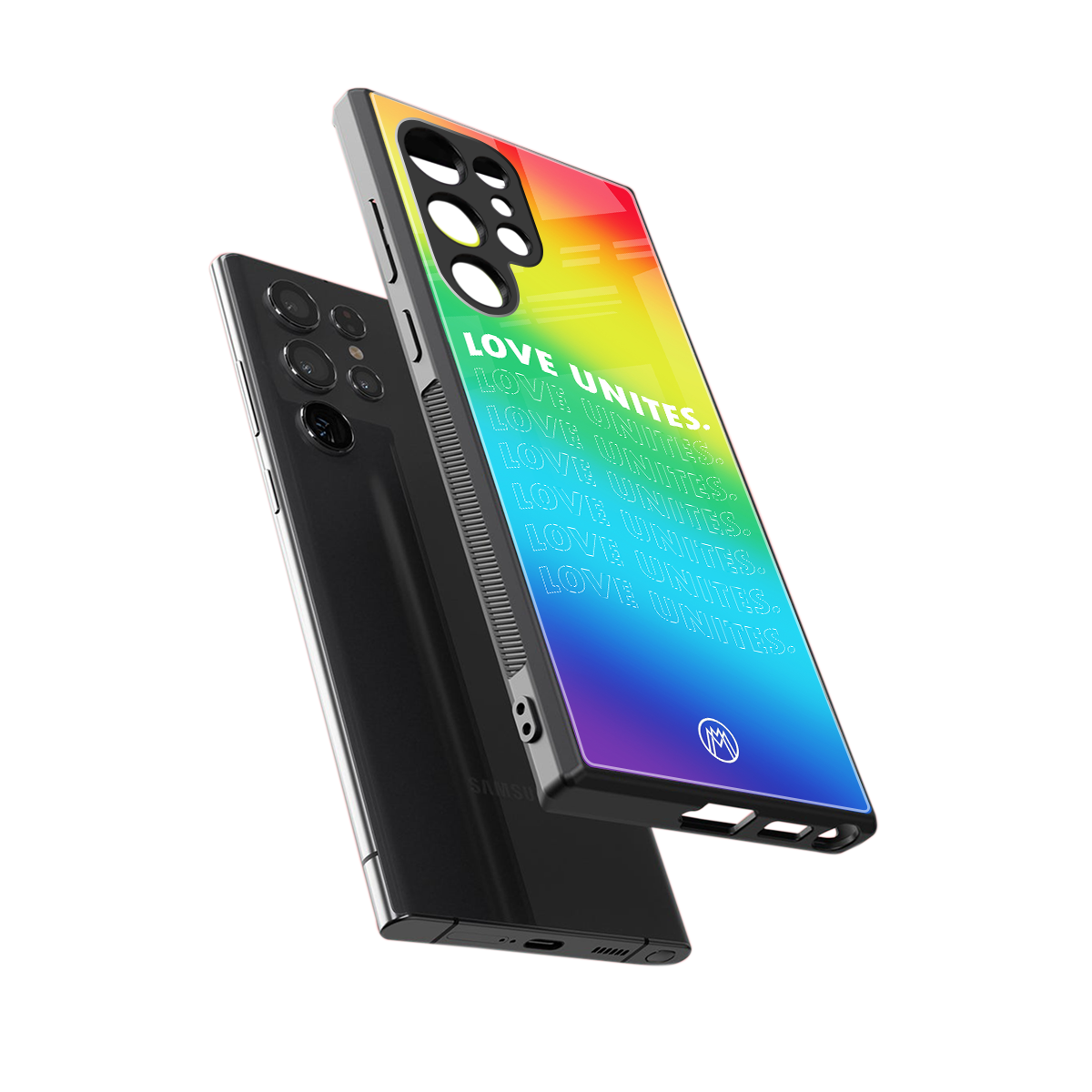 love unites back phone cover | glass case for samsung galaxy s23 ultra