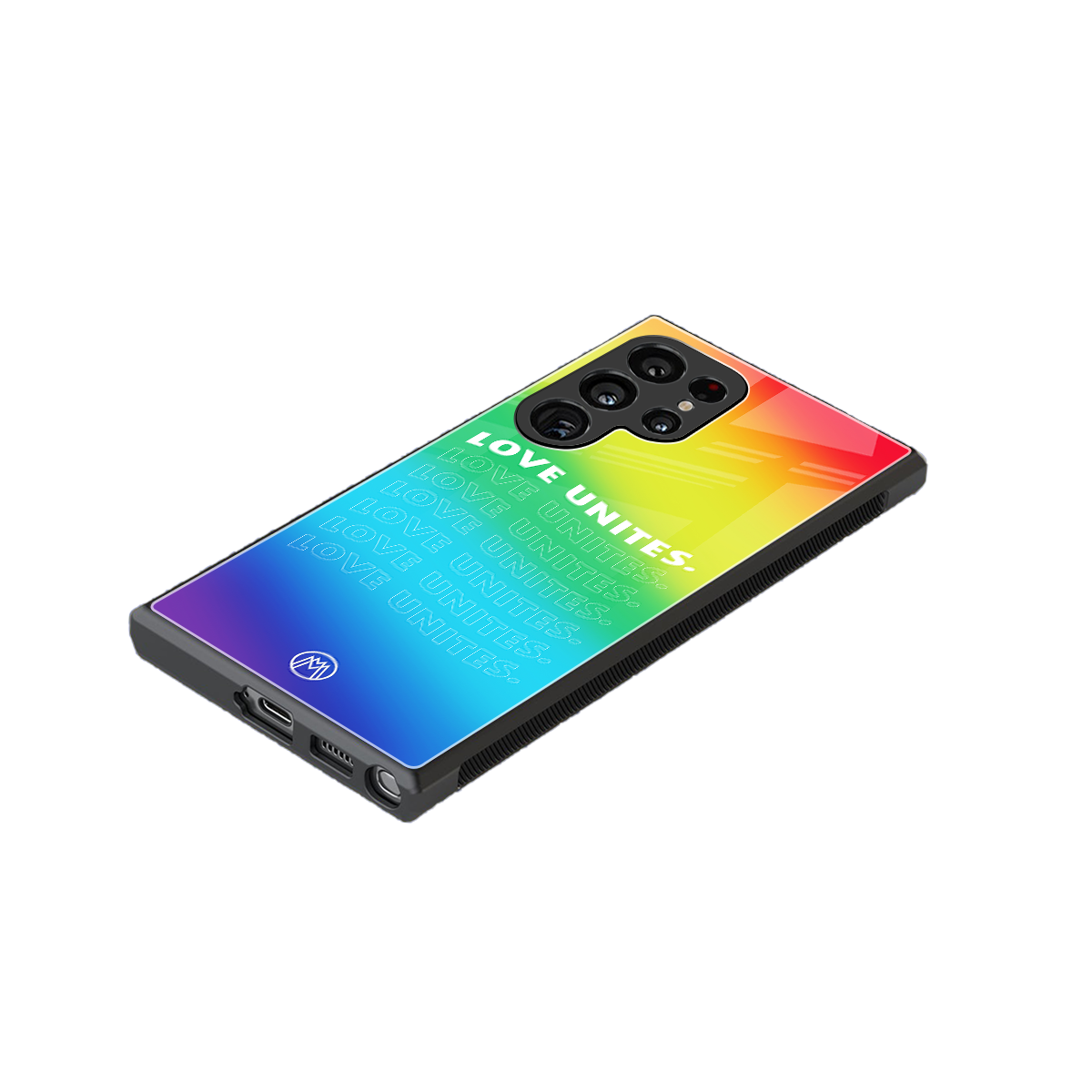 love unites back phone cover | glass case for samsung galaxy s23 ultra