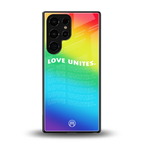 love unites back phone cover | glass case for samsung galaxy s25 ultra