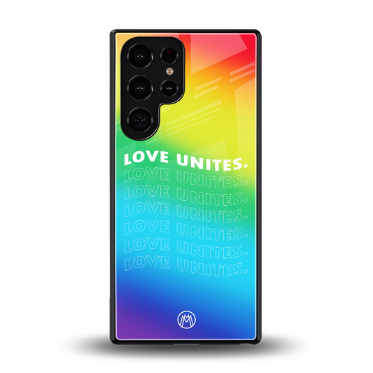 love unites back phone cover | glass case for samsung galaxy s25 ultra