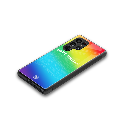love unites back phone cover | glass case for samsung galaxy s25 ultra