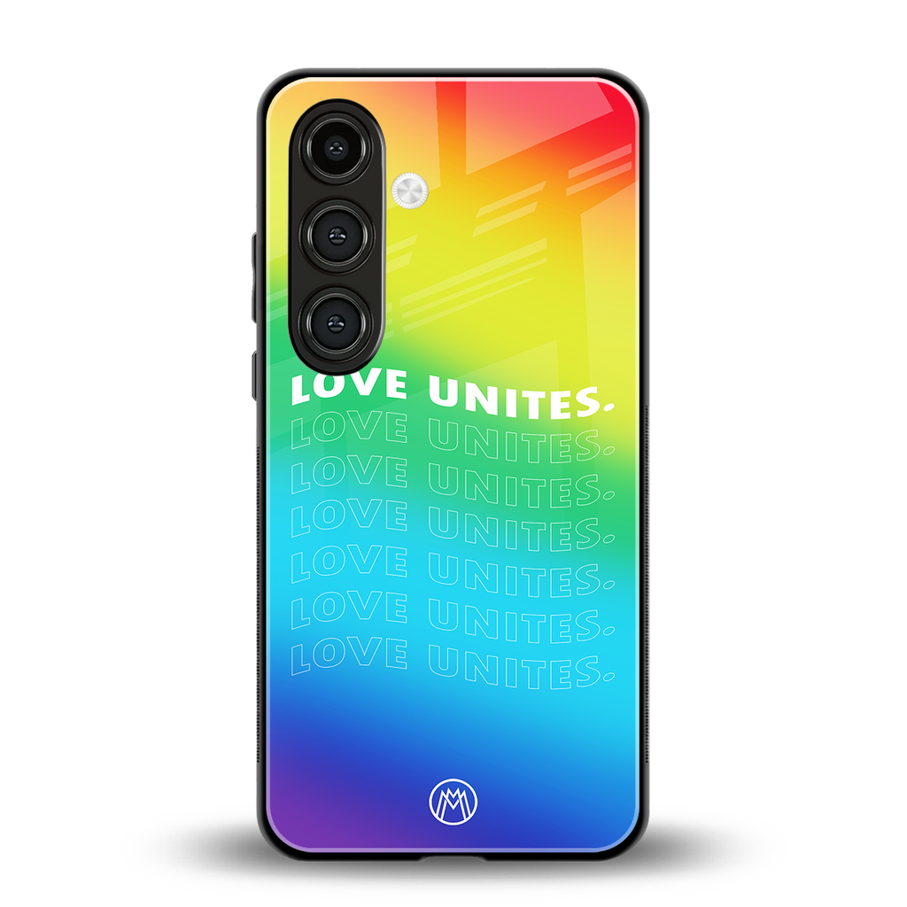 love unites back phone cover | glass case for samsung galaxy s24