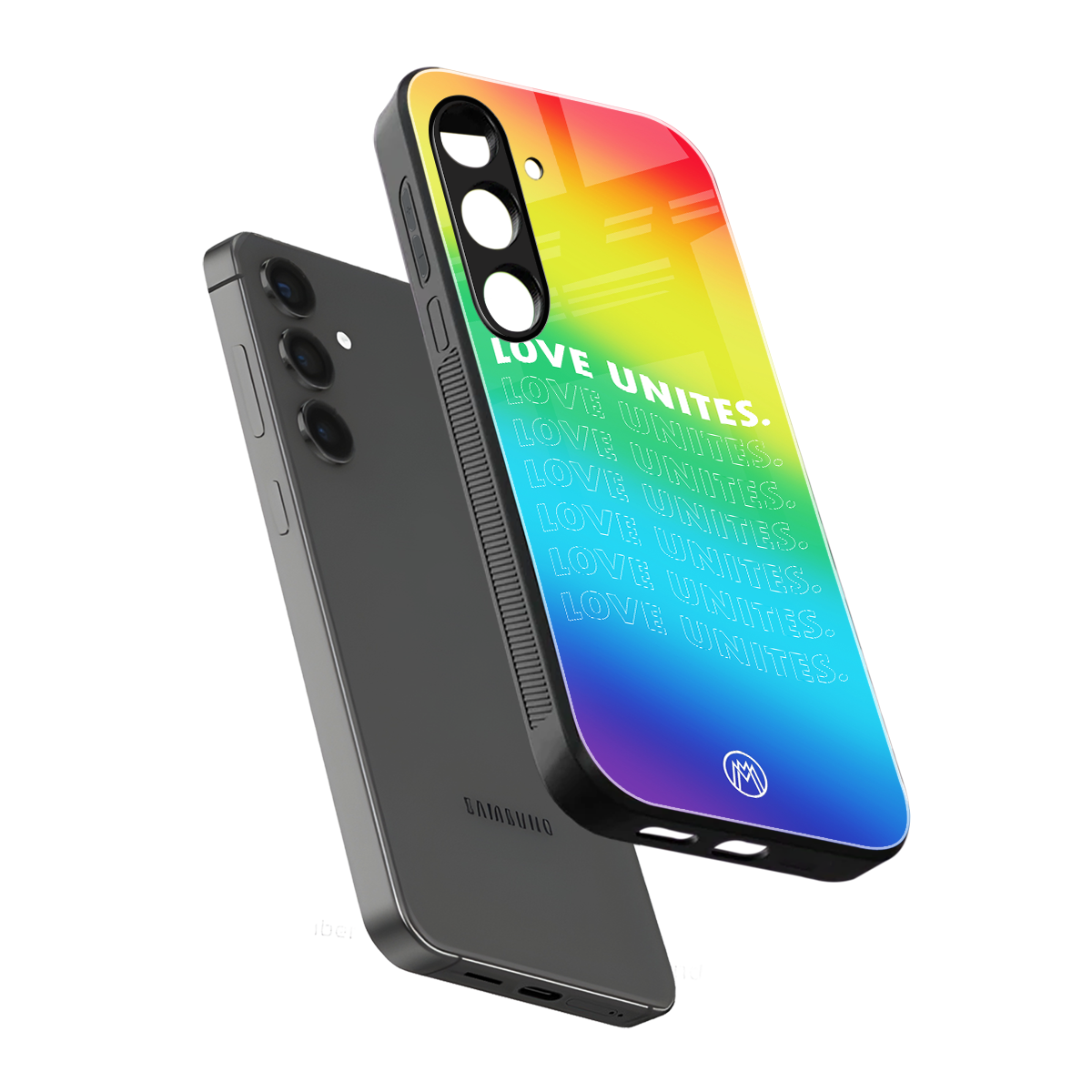 love unites back phone cover | glass case for samsung galaxy s24 plus