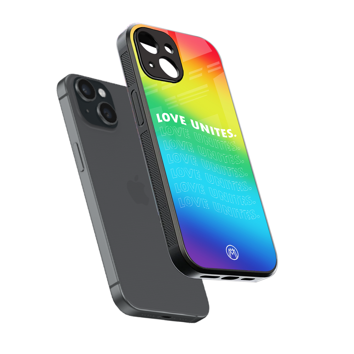 love unites back phone cover | glass case for iphone 15