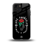 love yourself back phone cover | glass case for iphone 13 mini