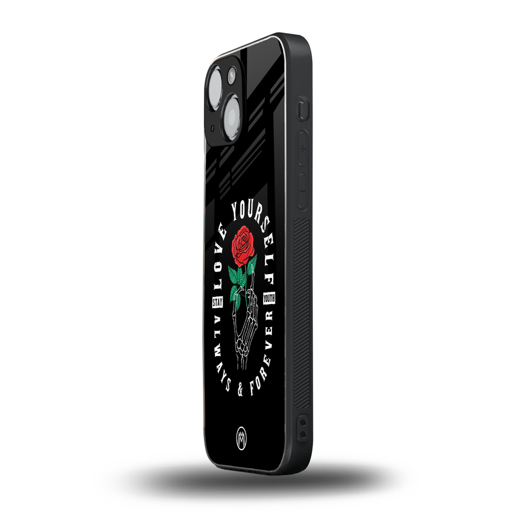 love yourself back phone cover | glass case for iphone 13 mini