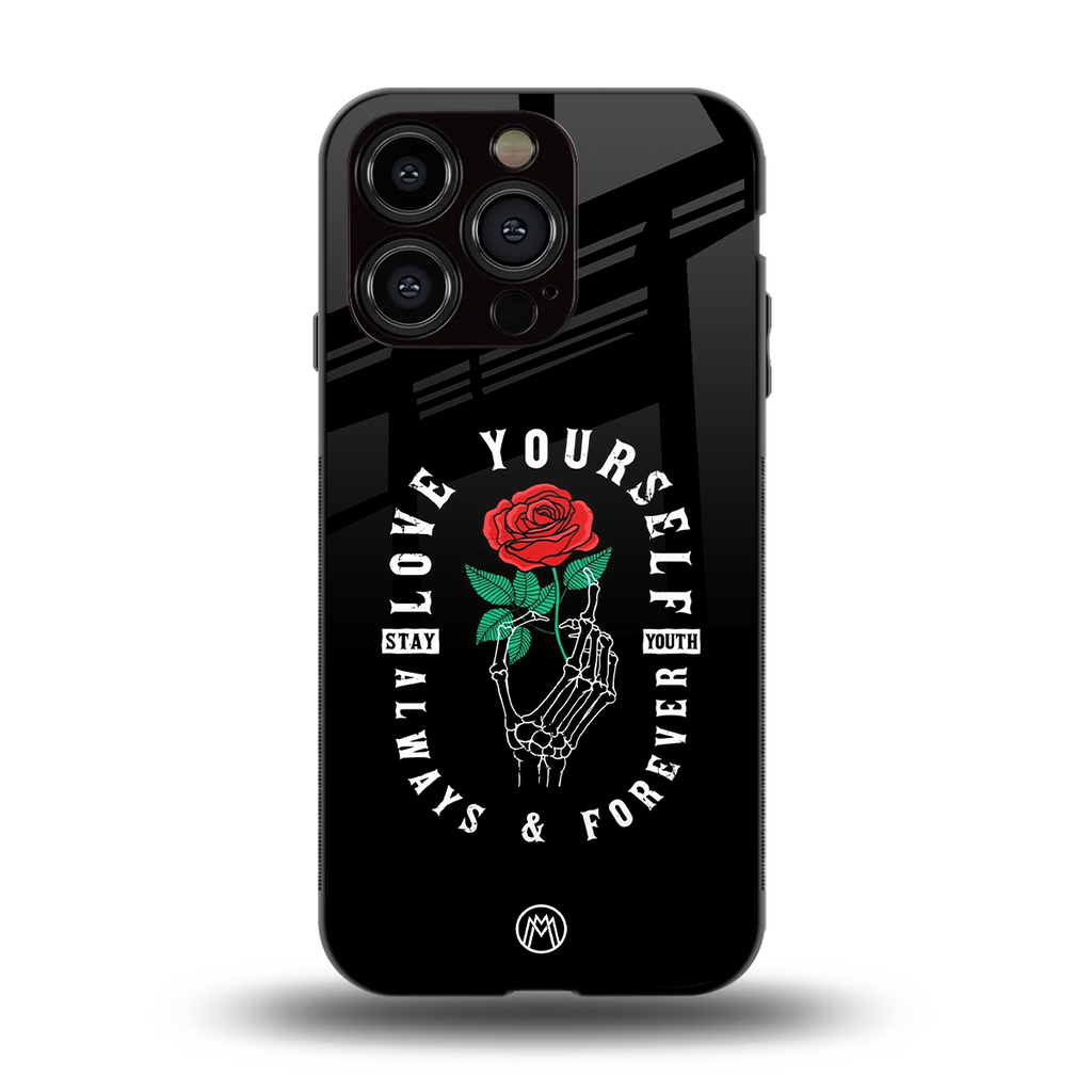 love yourself back phone cover | glass case for iphone 13 pro