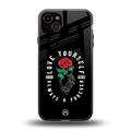 love yourself back phone cover | glass case for iphone 15 plus