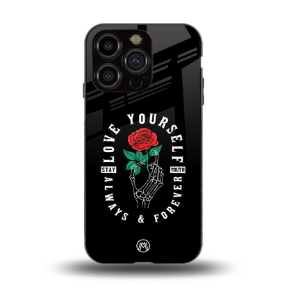 love yourself back phone cover | glass case for iphone 14 pro