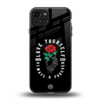 love yourself back phone cover | glass case for iphone 15