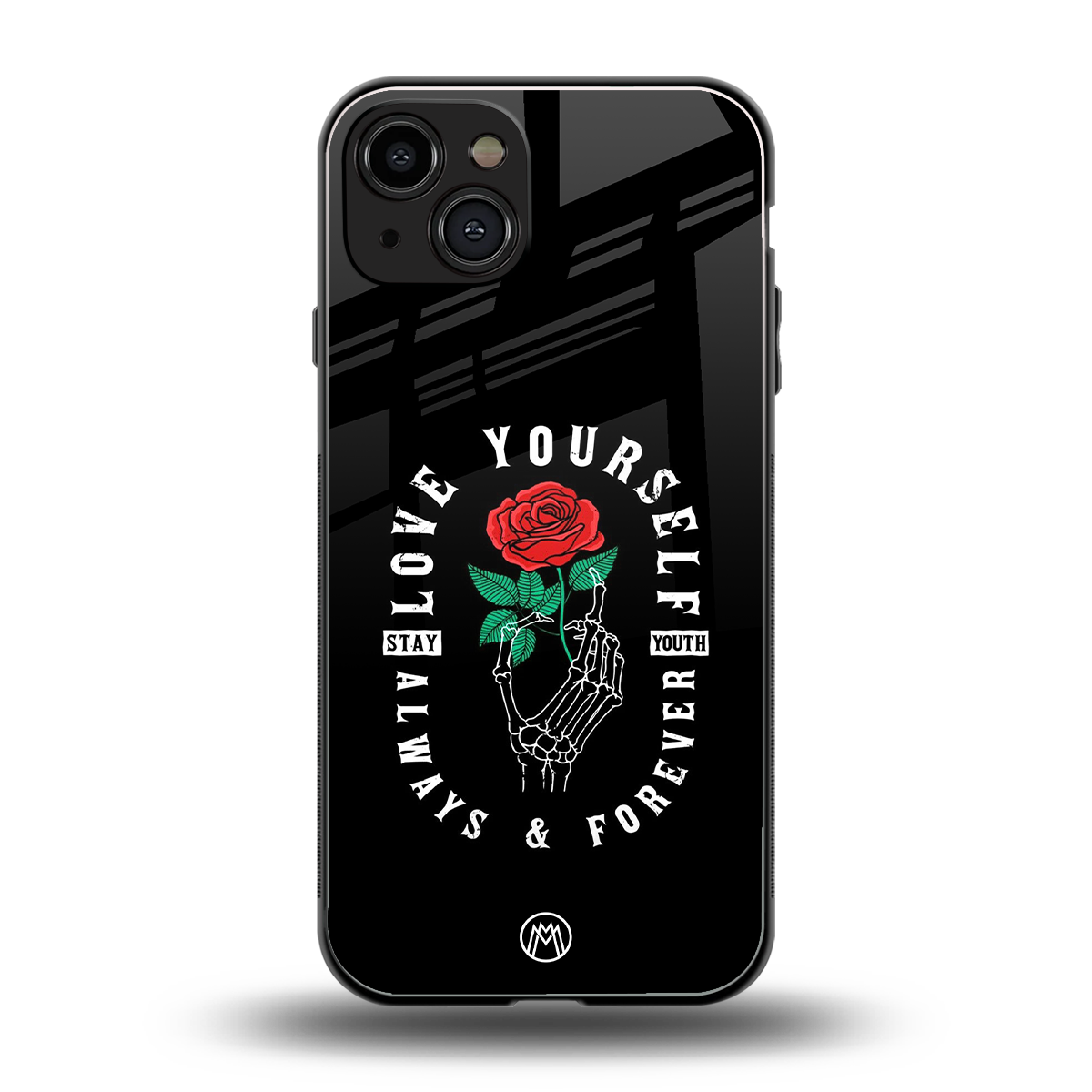 love yourself back phone cover | glass case for iphone 15