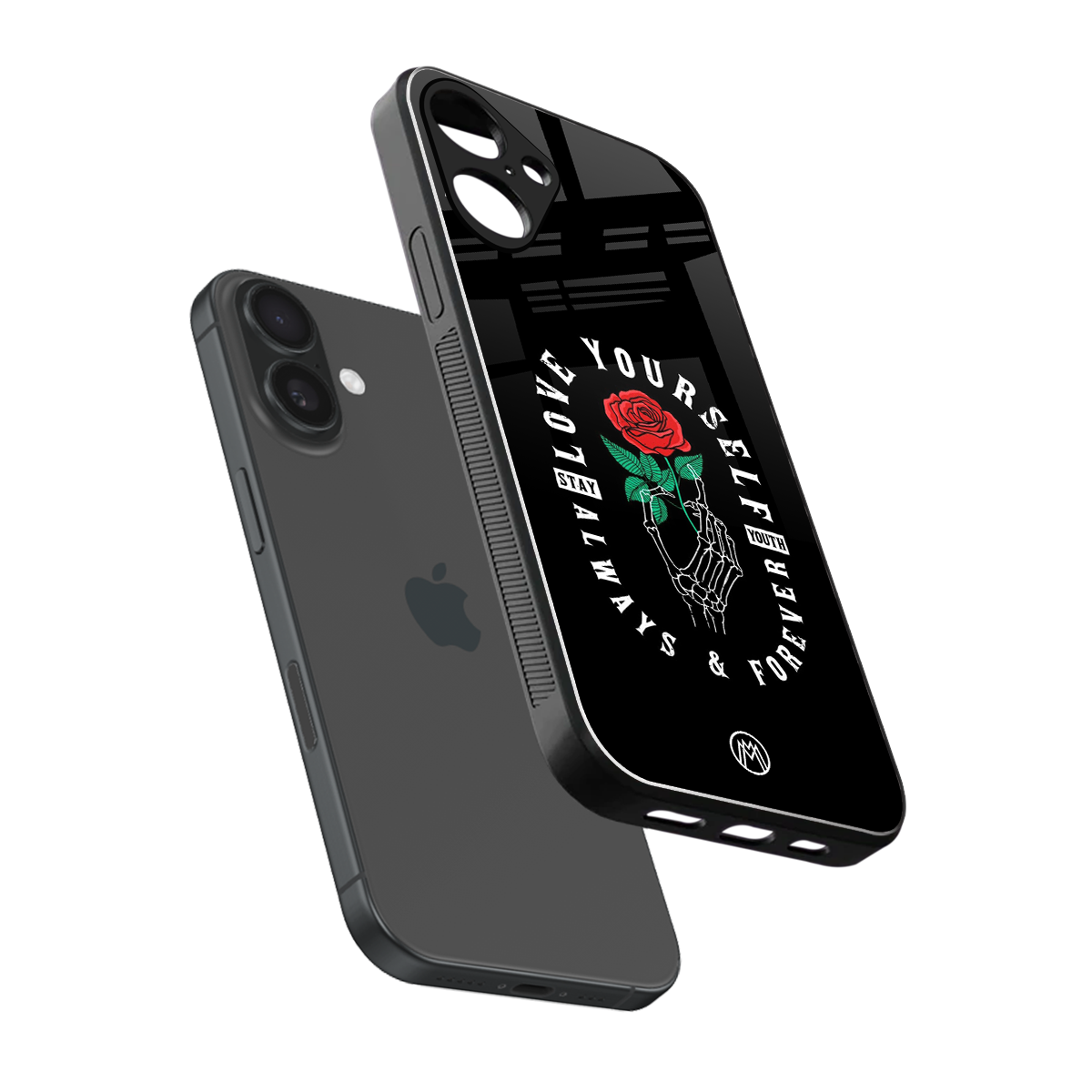 love yourself back phone cover | glass case for iphone 16 plus