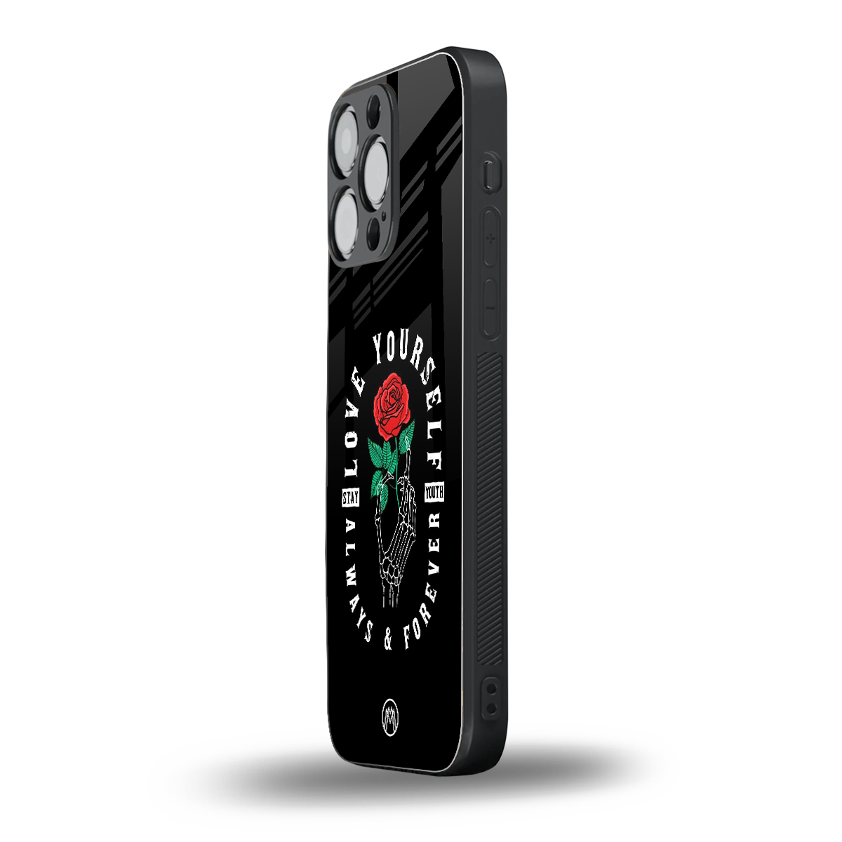 love yourself back phone cover | glass case for iphone 16 pro max