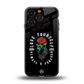 love yourself back phone cover | glass case for iphone 16 pro