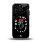 love yourself back phone cover | glass case for iphone 16 pro