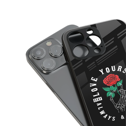 love yourself back phone cover | glass case for iphone 16 pro