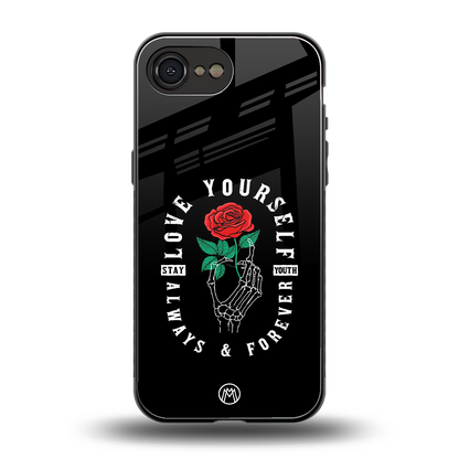 love yourself back phone cover | glass case for iphone 16e