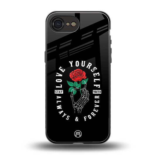 love yourself back phone cover | glass case for iphone 16e