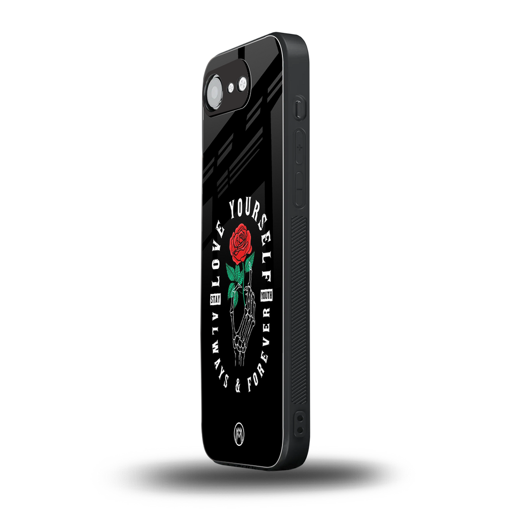 love yourself back phone cover | glass case for iphone 16e